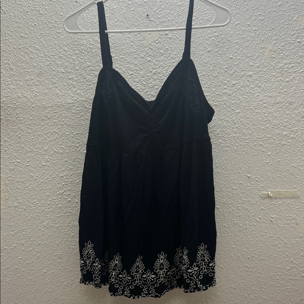 Torrid Black Cotton-Blend Top - Picture 1 of 3